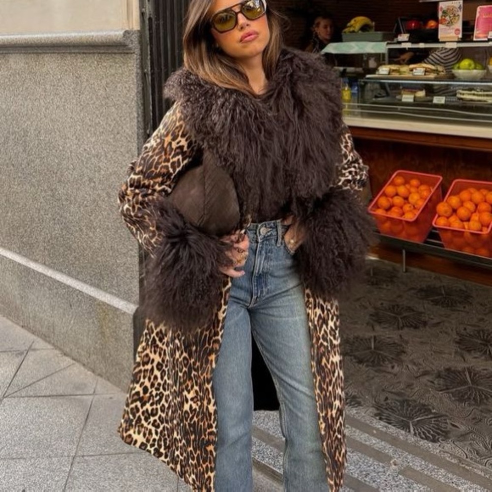 NWT Charlotte Simone Harley Leopard Coat